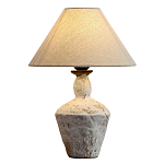 Настольная лампа с керамическим фактурным основанием и тканевым абажуром Eastern Tale варинант исполнения - 1 | Loft Concept в Брянске