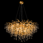 Люстра подвесная с прозрачными стеклянными подвесками в форме капель Диаметр 100 см Droplet Chandelier варинант исполнения - 5 | Loft Concept в Брянске