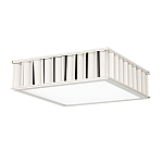 Потолочный светильник квадратный с гофрированным серебрянным абажуром Millennium варинант исполнения - 1 | Loft Concept в Брянске