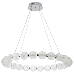 Светодиодная кольцевая люстра с круглыми плафонами Crystal Globule Chandelier Chrome варинант исполнения - 4 | Loft Concept в Брянске