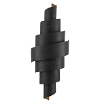 Бра в форме спирали черное с золотой внутренней отделкой Warm Glow варинант исполнения - 2 | Loft Concept в Брянске