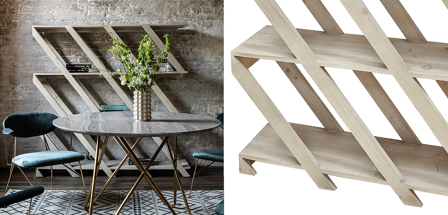 Стеллаж Diagonal Loft Wood Rack Стеллаж Diagonal Loft Wood Rack - Loft-Concept в Брянске