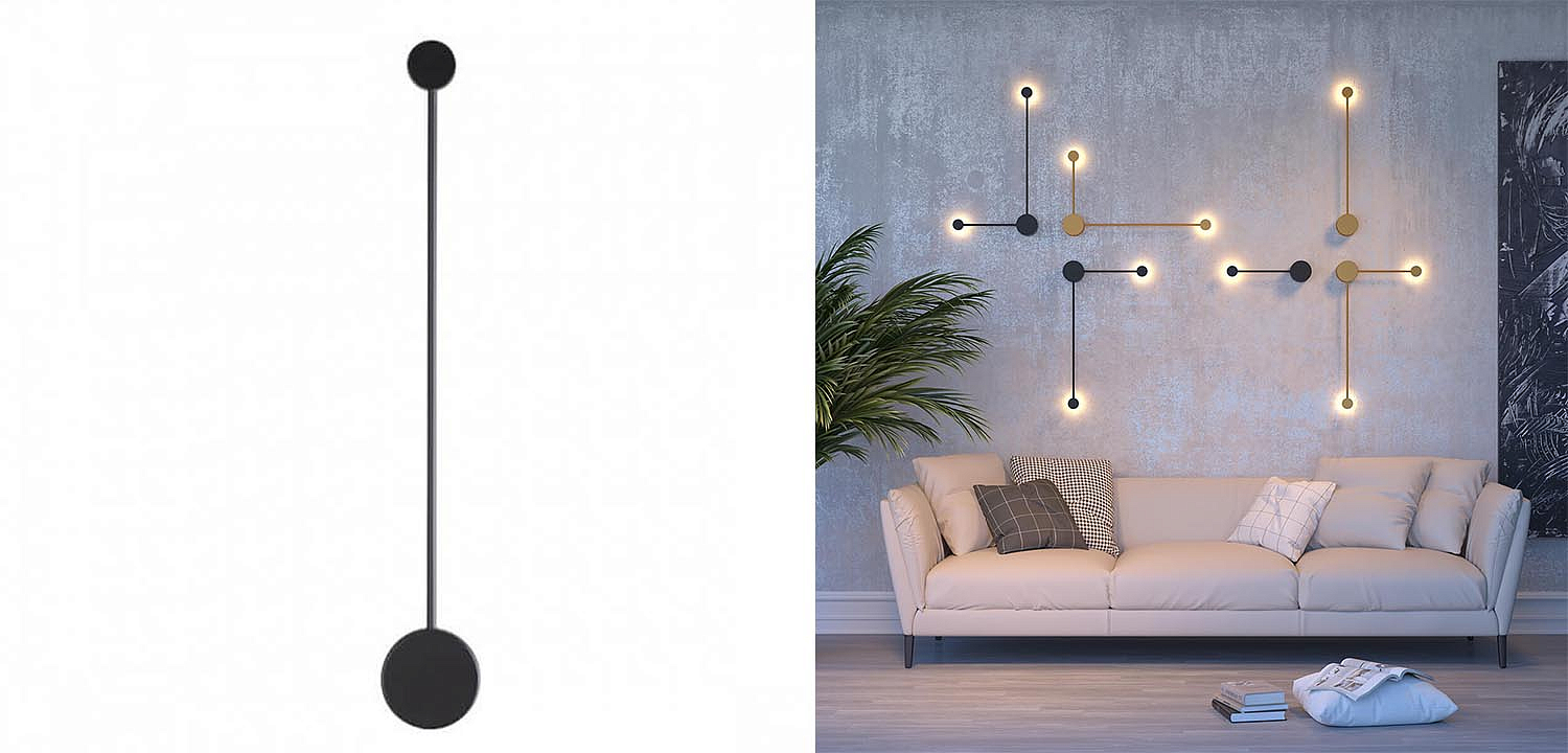 Бра Pin Wall Light Black 70 Бра Pin Wall Light Black 70 - Loft-Concept в Брянске