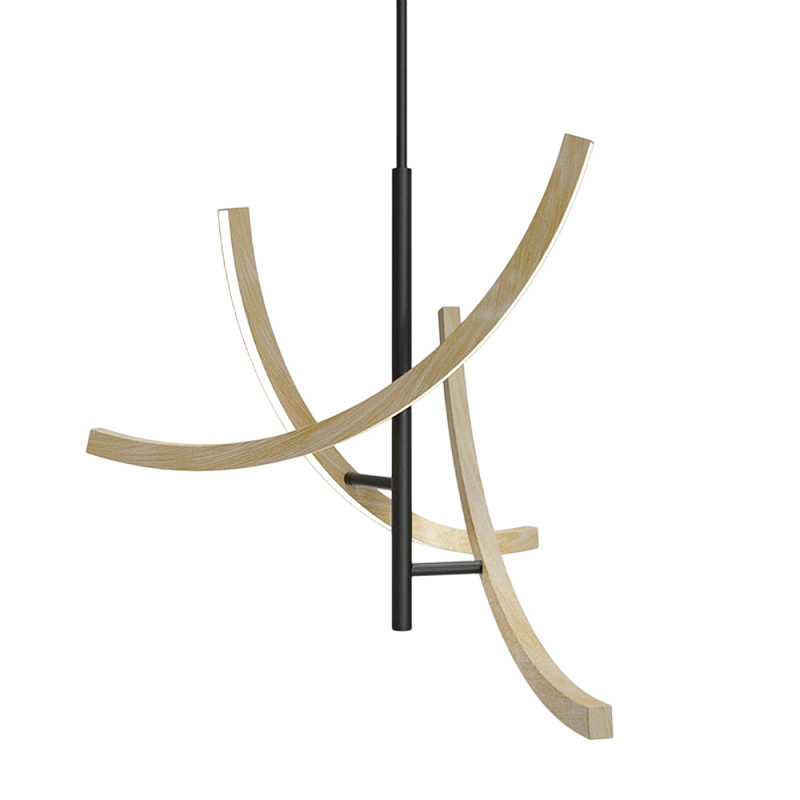 Подвесной светильник Wabi Черный Древесина в Брянске | Loft Concept 