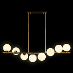 Люстра на штанге с 8-ю белыми шарообразными плафонами Bubble Chandelier варинант исполнения - 1 | Loft Concept в Брянске