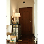 Настольная лампа с принтом на белом тканевом абажуре Roof Garden Lamp варинант исполнения - 8 | Loft Concept в Брянске