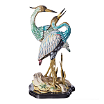 Статуэтка в виде двух птиц из фарфора с бронзовыми элементами Bird of the Garden of Eden варинант исполнения - 2 | Loft Concept в Брянске