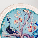 Барный стул из массива бука с изображением птиц и цветов Turquoise Beige Chinoiserie Garden Chair варинант исполнения - 4 | Loft Concept в Брянске