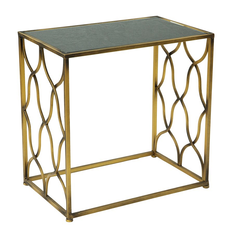 Консоль Golden Broken Rhombuses Золотой Черный в Брянске | Loft Concept 