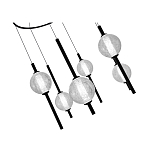 Люстра светодиодная с 6-ю сферическими стеклянными плафонами Splatter варинант исполнения - 4 | Loft Concept в Брянске