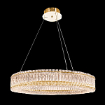 Люстра подвесная круглая из прозрачного хрусталя с золотым корпусом Selfsufficient варинант исполнения - 9 | Loft Concept в Брянске