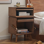 Тумбочка прикроватная деревянная Робот Robot Desk варинант исполнения - 2 | Loft Concept в Брянске