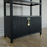 Стеллаж со стеклянными полками Elsa Dreams Black варинант исполнения - 4 | Loft Concept в Брянске