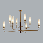 Люстра на штанге с 8-ю цилиндрическими матовыми плафонами и шарами из камня Orb Essence варинант исполнения - 2 | Loft Concept в Брянске