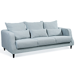 Диван Seldon с мягкими подушками голубое букле варинант исполнения - 1 | Loft Concept в Брянске