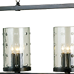 Люстра прямоугольная с 4-мя прозрачными цилиндрическими плафонами  Stamped Cylinders варинант исполнения - 1 | Loft Concept в Брянске