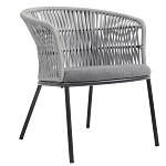 Кресло с декоративным плетением на спинке и подлокотниках Armchair Weaving варинант исполнения - 2 | Loft Concept в Брянске