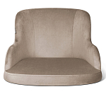 Барный стул со спинкой и подлокотниками на 4-х деревянных ножках Бежевый Велюр Ava Charm варинант исполнения - 2 | Loft Concept в Брянске