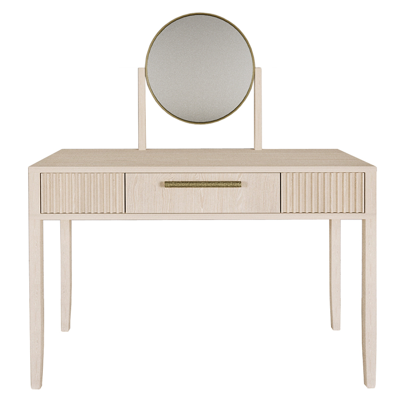 Туалетный Стол с зеркалом Primo Светлый дуб Древесина Золотой в Брянске | Loft Concept 