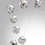 Люстра каскадня с 12-ю прозрачными шарообразными плафонами Bubbles Bocci варинант исполнения - 3 | Loft Concept в Брянске