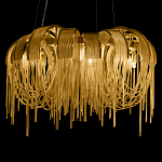 Люстра подвесная круглая с изогнутыми металлическими дугами и ниспадающими цепочками 65 см Atlantis Chain варинант исполнения - 6 | Loft Concept в Брянске