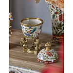 Шкатулка в форме яйца на величественных львах из фарфора с бронзовыми элементами Eden Garden варинант исполнения - 6 | Loft Concept в Брянске