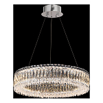 Люстра подвесная круглая из прозрачного хрусталя с корпусом из металла цвета хром Selfsufficient варинант исполнения - 3 | Loft Concept в Брянске