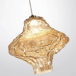 Подвесной светильник с плафоном из фактурного светло-янтарного стекла Light Ensemble варинант исполнения - 9 | Loft Concept в Брянске