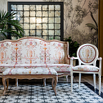 Полукресло из массива бука бежевое с растительным орнаментом Raffael Angel Beige Chair варинант исполнения - 8 | Loft Concept в Брянске