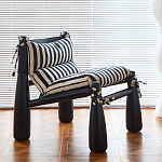 Кресло черно-белое со съемными подушками Celebrity варинант исполнения - 2 | Loft Concept в Брянске