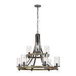 Люстра с цилиндрическим плафонами из толстого волнистого стекла в индустриальном стиле Feiss варинант исполнения - 2 | Loft Concept в Брянске