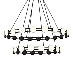 Люстра двухъярусная с круглыми светодиодными источниками света Maxine Light варинант исполнения - 2 | Loft Concept в Брянске