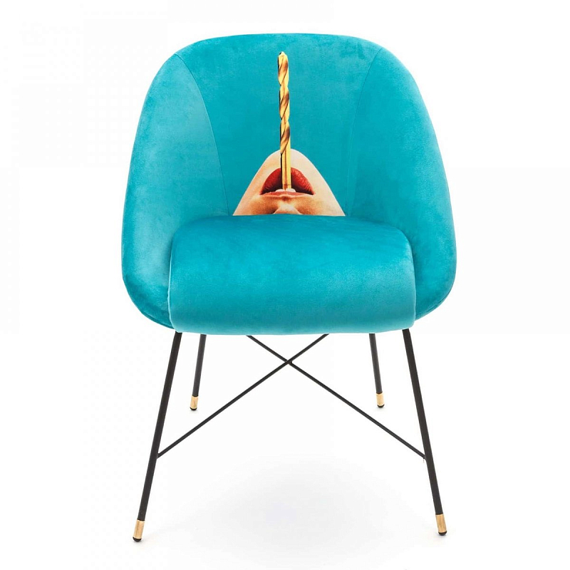 Кресло Seletti Padded Chair Drill Бирюзовый Черный Кресло Seletti Padded Chair Drill Бирюзовый Черный в Брянске | Loft Concept