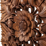 Панно из дерева квадратное Flower Panel With Trees варинант исполнения - 2 | Loft Concept в Брянске