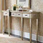 Консоль зеркальная в цвете шампань с 3-мя ящиками Hyaloid варинант исполнения - 1 | Loft Concept в Брянске