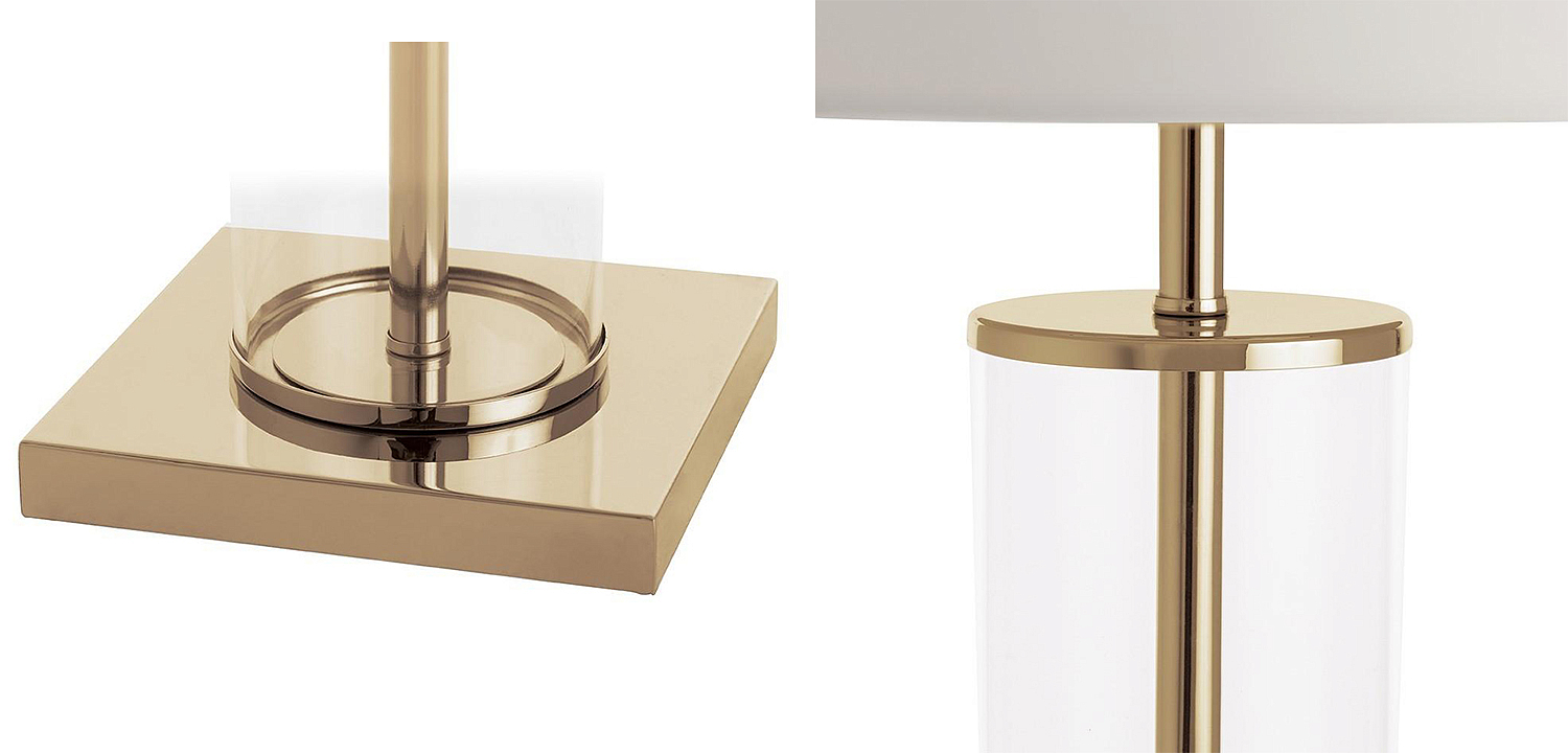 Настольная лампа Ticiana Glass Tube Table lamp gold Настольная лампа Ticiana Glass Tube Table lamp gold - Loft-Concept в Брянске