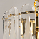 Люстра многоярусная с овальными прозрачными подвесками 28 см Harmonica варинант исполнения - 7 | Loft Concept в Брянске