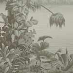 Обои ручная роспись Le Brésil Crystal Grey варинант исполнения - 2 | Loft Concept в Брянске