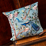 Подушка декоративная с изображением птицы в саду Chinoiserie Peacock in the Garden Cushion варинант исполнения - 2 | Loft Concept в Брянске