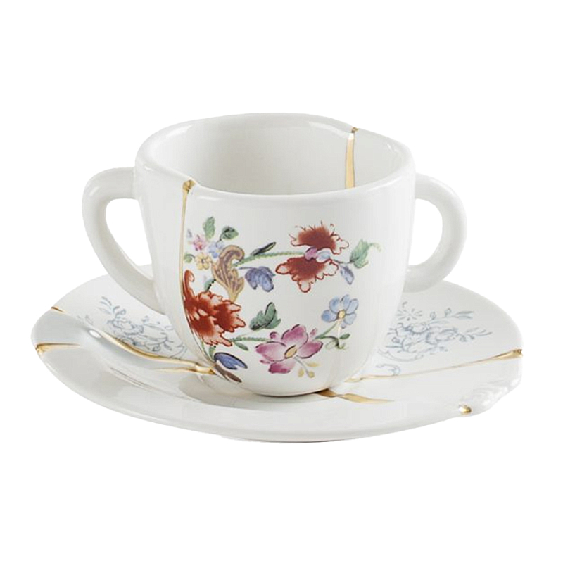 Кофейная пара Seletti Kintsugi Белый Золотой Мульти Кофейная пара Seletti Kintsugi Белый Золотой Мульти в Брянске | Loft Concept