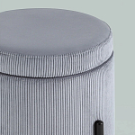 Серо-голубой пуф на черных ножках SANJAY варинант исполнения - 4 | Loft Concept в Брянске