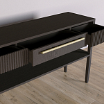 Дизайнерская Консоль с полкой и ящиком Primo Темный орех варинант исполнения - 7 | Loft Concept в Брянске