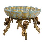 Чаша с орнаментом на бронзовых ножках в виде ангелов Eden Garden варинант исполнения - 2 | Loft Concept в Брянске