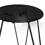 Стол журнальный с круглой столешницей из стекла Gold and Black Marble варинант исполнения - 5 | Loft Concept в Брянске