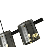 Подвесной светильник светодиодный с 5-ю цилиндрическими плафонами светло-серого цвета из стекла и стали Andrea Сhandelier Grey варинант исполнения - 3 | Loft Concept в Брянске