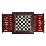 Шахматы в ларце из натуральных камней Долерит Малахит Мрамор Decorative Thematic Chess Русь варинант исполнения - 7 | Loft Concept в Брянске