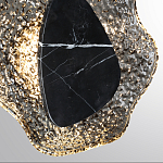 Бра с волнообразным стеклянным плафоном и вставкой из мрамора Liquid Stone варинант исполнения - 16 | Loft Concept в Брянске