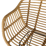 Стул барный с ротанговым плетением Half Bar Chair with Wicker с подлокотниками варинант исполнения - 8 | Loft Concept в Брянске