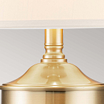 Настольная лампа со тканевым абажуром и прозрачным ребристым стеклянным основанием Quoizel варинант исполнения - 2 | Loft Concept в Брянске