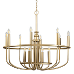  Люстра круглая двухъярусная цвета латунь с 12-ю лампами Kichler варинант исполнения - 1 | Loft Concept в Брянске